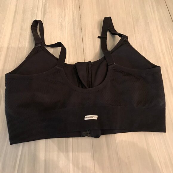 Athletic Works Dri More Ladies Black Sports Bra Size Medium - Picture 2 of 3